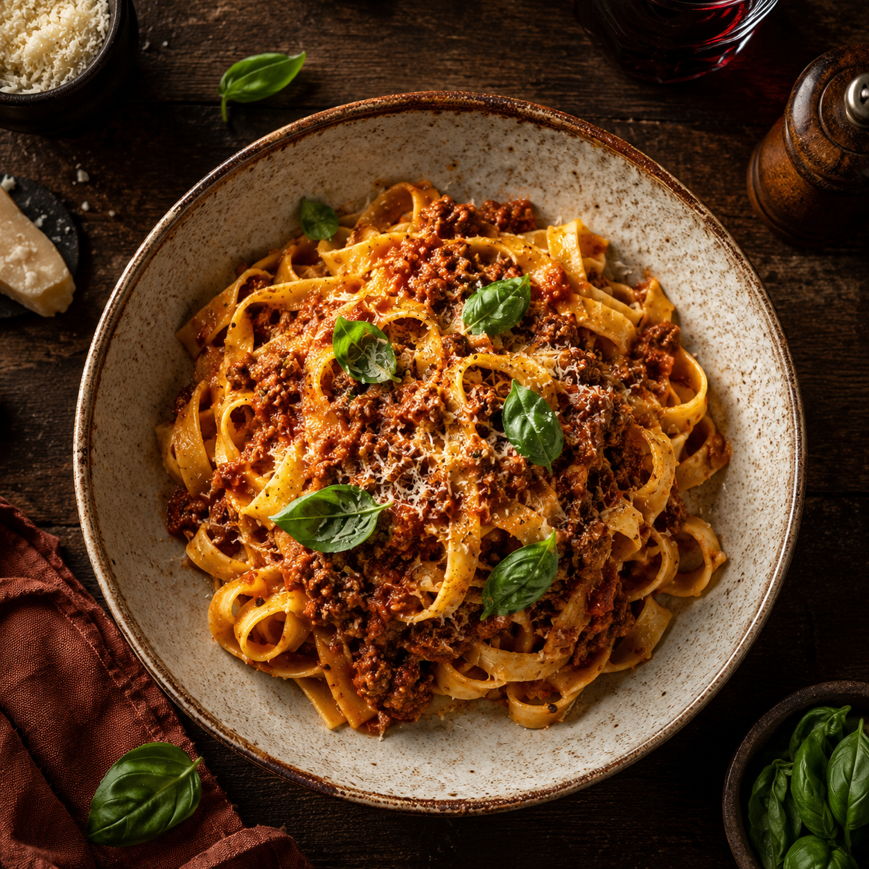 Tagliatelle ao ragù