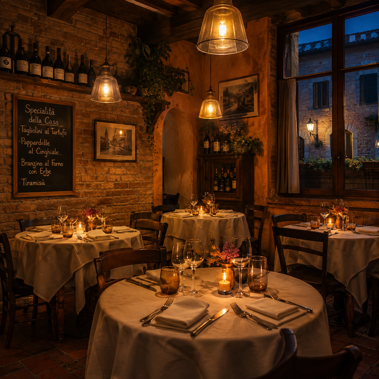 Salão da trattoria